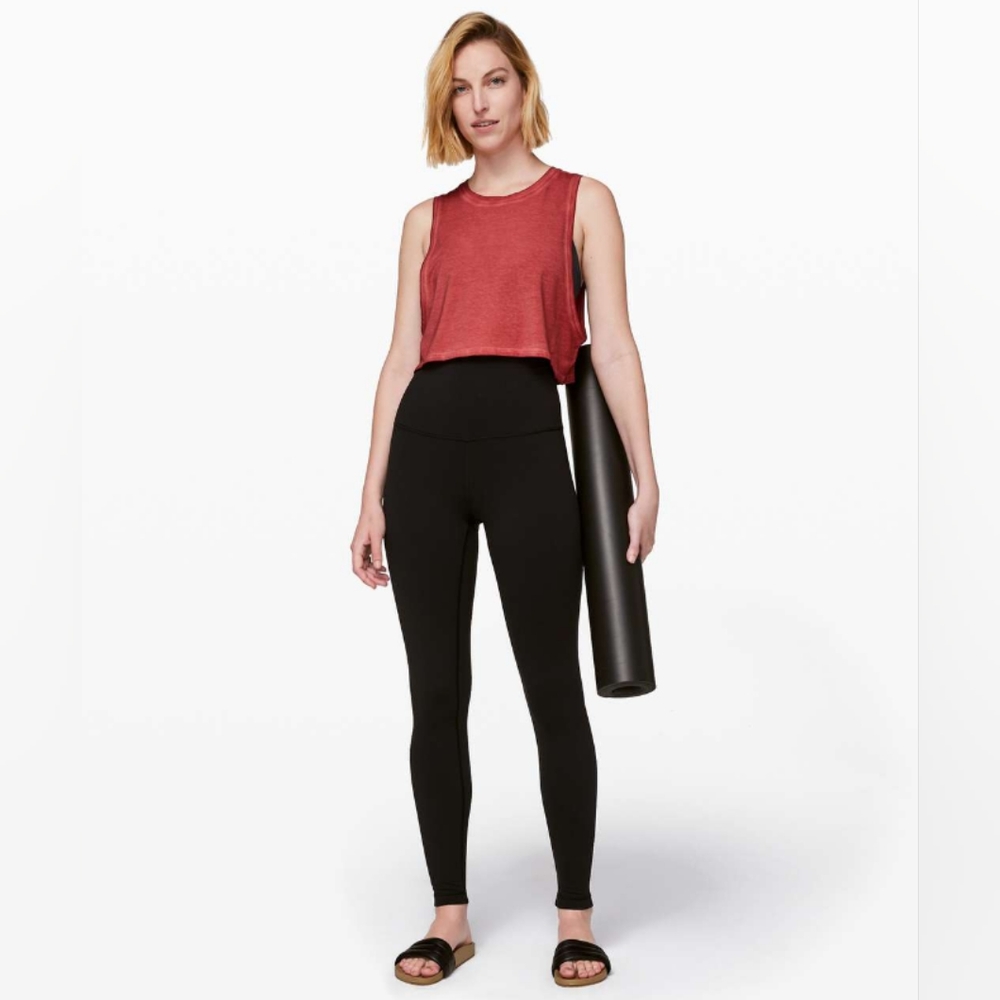 Lululemon Muscle Love Crop Tank *fade In Washed Brick Rose Size 4